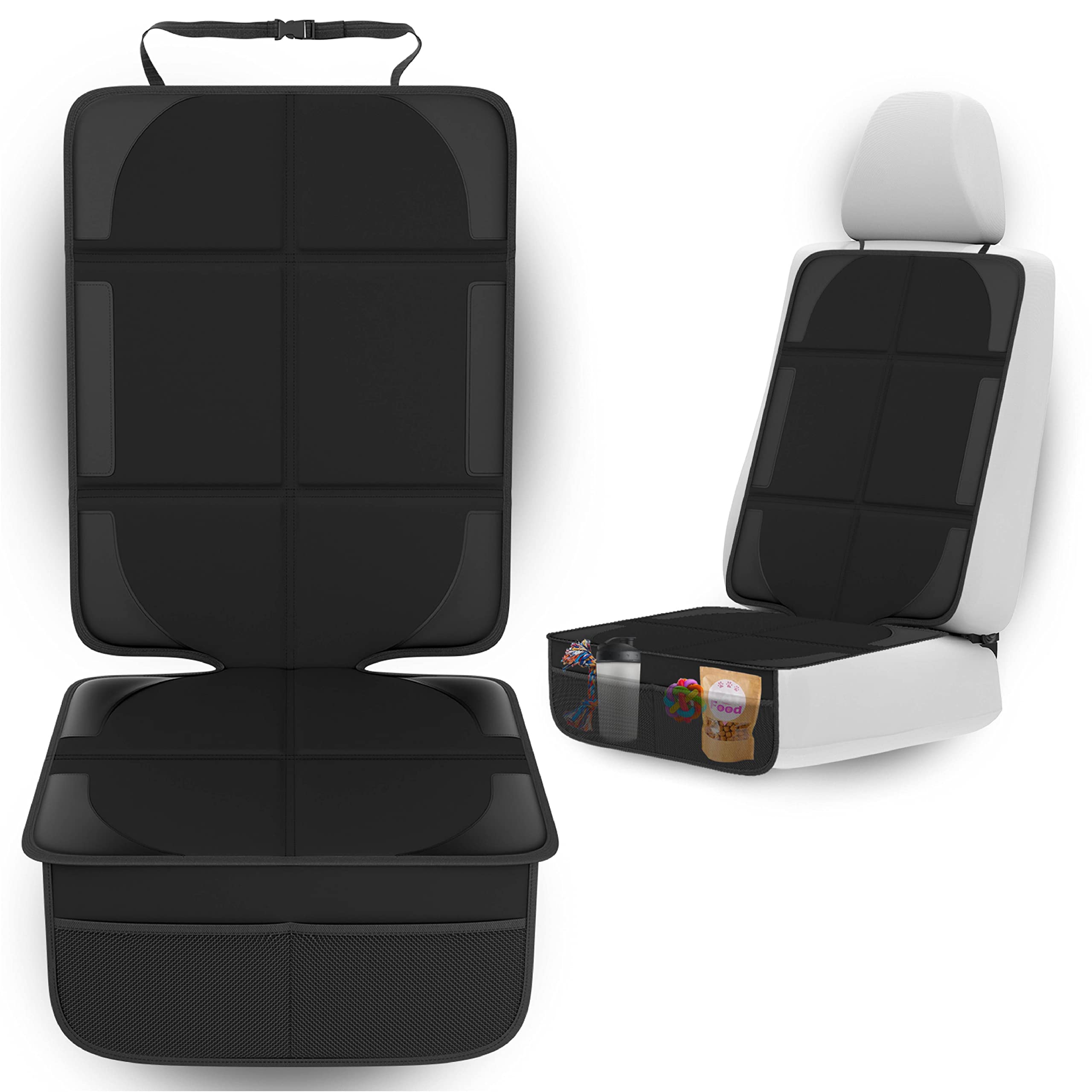 GADLANE Child Seat Protector for Car - Waterproof Car Seat Protector ISOFIX Universal Fit for Toddler, Baby Or Dog, Mesh Pockets Anti Slip Material Protects Upholstery from Scratches & Stains - 1PCS