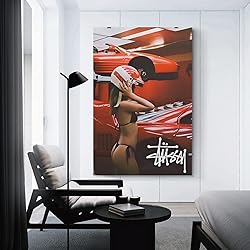 Stussy Car Poster Aesthetic Racer Woman Driver