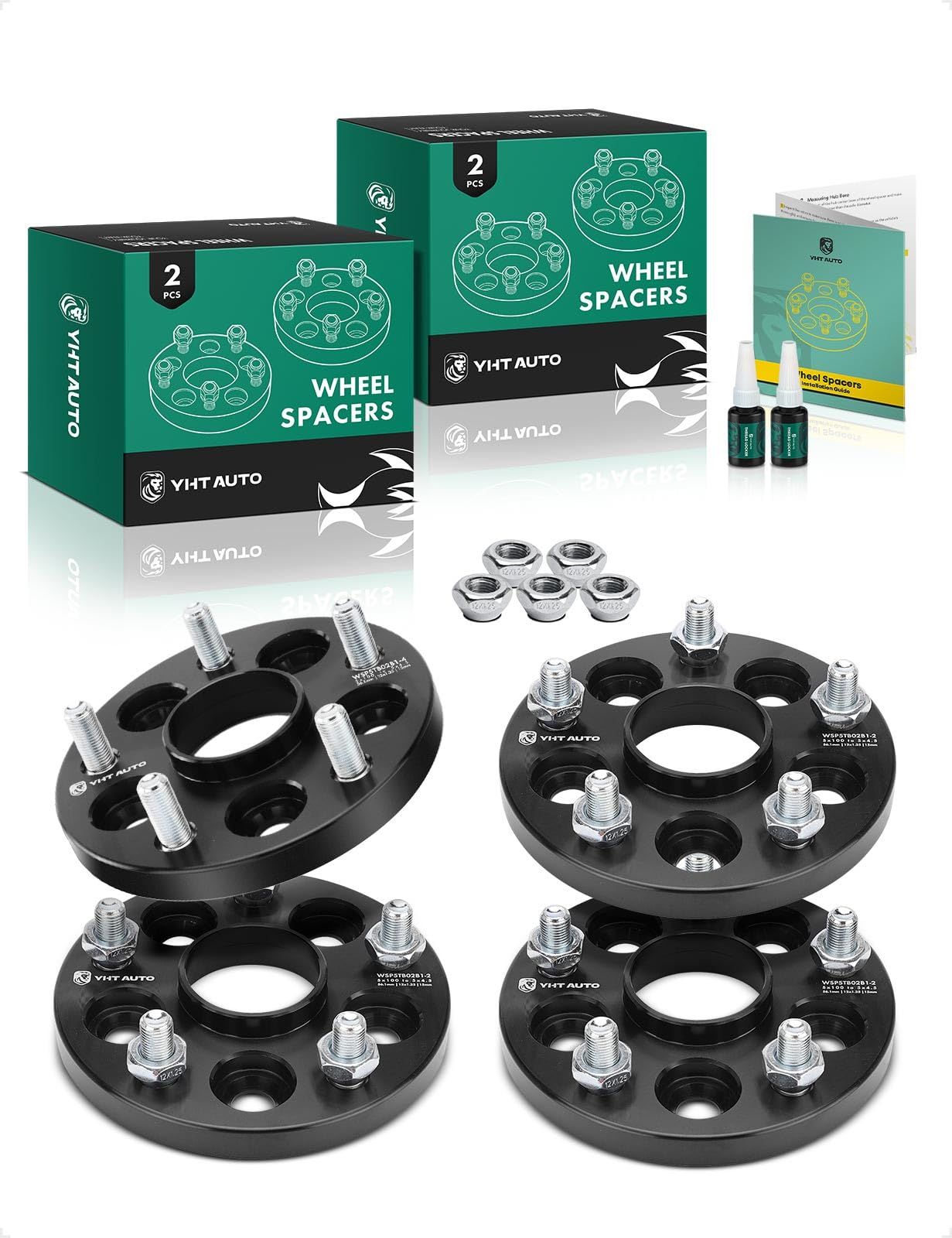 Photo 1 of YHTAUTO 5x100 to 5x4.5 Hub Centric Wheel Adapters 15mm Compatible with Outback, Forester, Impreza, Legacy, Baja, BRZ, 9-2X, 86, Tire Spacers M12x1.25 Studs, 56.1mm Hub Bore 5 Lug 4PCS