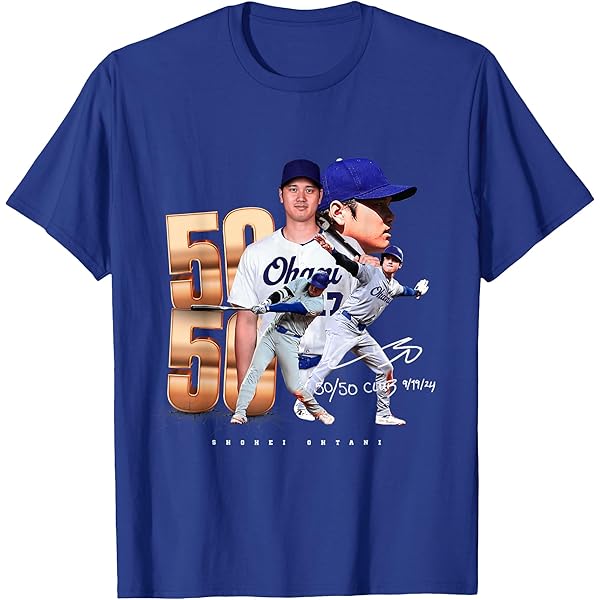 Amazon.com: Shohei Ohtani Los Angeles 50/50 Club MLB Players T