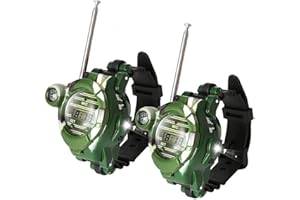 Ruutcasy Walkie Talkie for Kids, Two-Way Radio Walky Talky Watches with Flashlight Children Outdoor Game Interphone Toy Game and Gifts for Boy and Girl -(2 Pack)