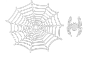OATIPHO 2Pcs Silver Spider Web Metal Cutting Dies Embossing Die for Halloween DIY Paper Craft Scrapbooking