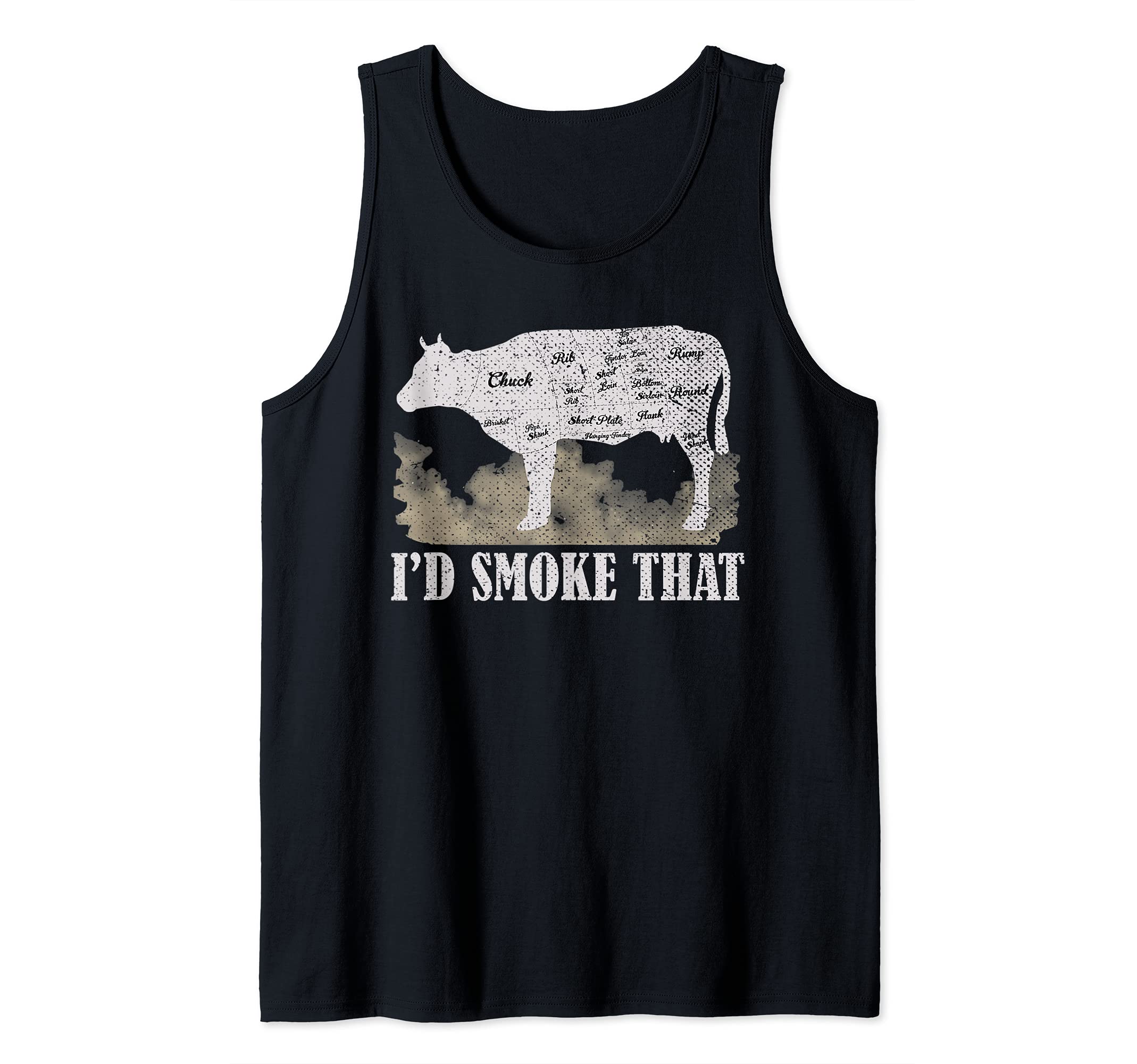 Grillmaster Smoked Meat Funny BBQ Chef Smoker Barbecue Tank Top