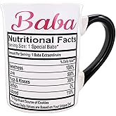 Cottage Creek Baba Mug, Baba Gifts, 16oz. Ceramic Baba Coffee Cup, Gifts for Women, Grandma, Mema, Mom, Nana, Grandparents, Kitchen and Home Decor
