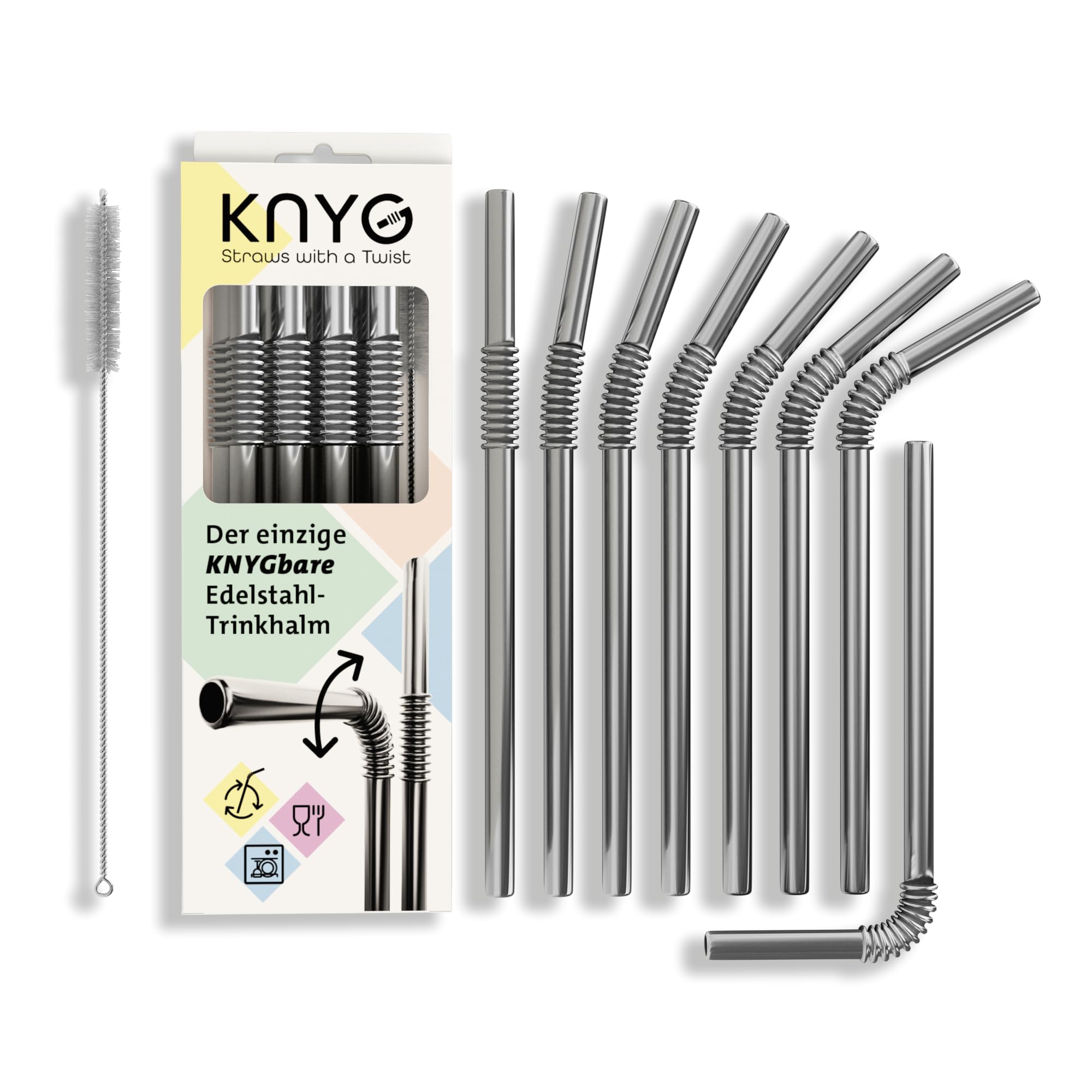 StrawBros | THE ONLY 𝗕𝗘𝗡𝗗𝗔𝗕𝗟𝗘 stainless steel straw | Patented & Hygiene Certified | Stainless Steel Straw, Straw Metal Reusable, Stainless Steel Drinking Straws, Metal Straws