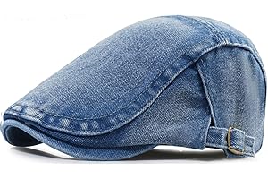 Taidor Mens Denim Cotton Newsboy Cap Ivy Gatsby Driving Hunting Cabbie Hat