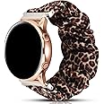 Fit for Samsung Galaxy Watch Active 2 40mm/ 44mm Bands Women Men, Feminine Elastic Stretch Fabric Replacement Watch Band Straps Bracelet Wristband Fit for Samsung Galaxy Watch 3 41mm (Brown)
