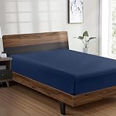 FreshCulture Twin Fitted Sheet - Hotel Quality - Ultra Soft &amp; Breathable - Brushed Microfiber - Deep Pocket - Cooling Fitted Sheet for Twin Size Bed (Navy Blue)