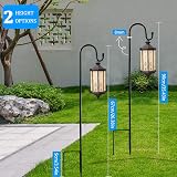 Ledeak 2 Pack Black Steel Shepherd's Crook Hooks for Garden Lights & Baskets view 5