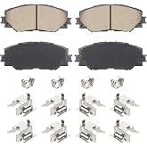 Front Ceramic Brake Pads Set for Toyota Corolla 2009-2019, Matrix 1.8L, Prius V 12-17, for RAV4 2.4L 2.5L 2006-2018 for Scion xB xD, for Pontiac Vibe 1.8L, for Lexus HS250h 4PCS