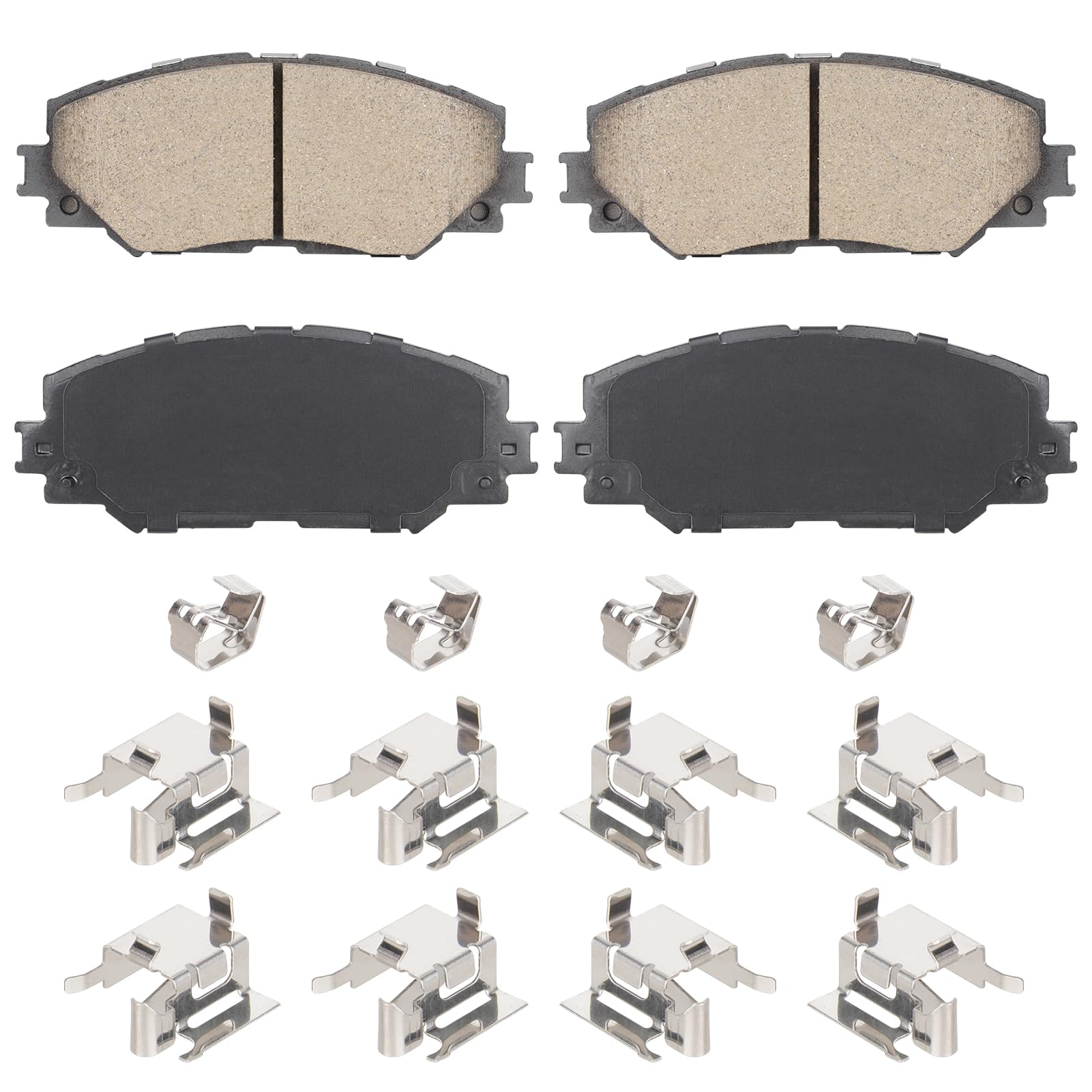 Photo 1 of Front Ceramic Brake Pads Set for Toyota Corolla 2009-2019, Matrix 1.8L, Prius V 12-17, for RAV4 2.4L 2.5L 2006-2018 for Scion xB xD, for Pontiac Vibe 1.8L, for Lexus HS250h 4PCS