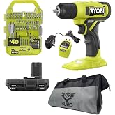 Ryobi 18V Drill Set with Lithium-Ion Battery, Charger, Bits &amp; Bag