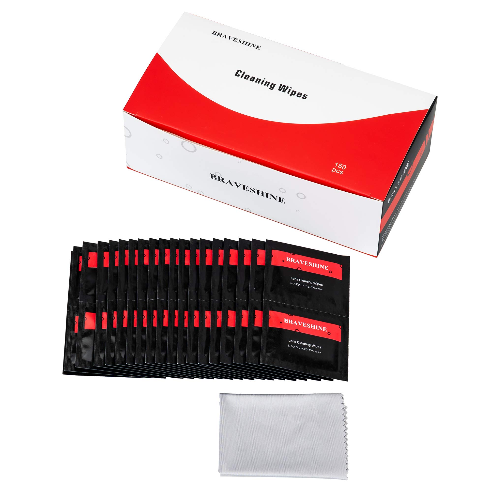 [150 Pack] Screen Wipes Cleaning Kit, Screen Cleaner Individually Wrapped, Multi-Purpose Cleaning Wipes for Touchscreen,iPad,Laptop,LCD TV,Monitor,Glasses with Microfibre Cloth