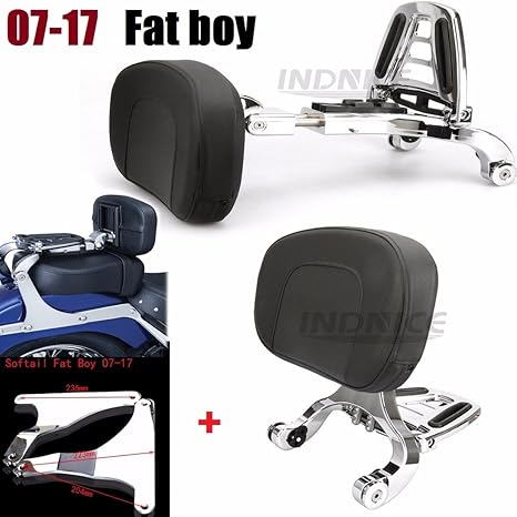 harley fatboy driver backrest