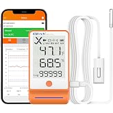Elitech Digital Temperature Humidity Data Logger Medical Refrigerator Thermometer Vaccine Fridge Temperature Monitor Max Min Value GSP-6G