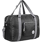WANDF For Spirit Airlines Personal Item Bag 18x14x8 Foldable Travel Duffel Carry on Weekender Overnight for Women Men