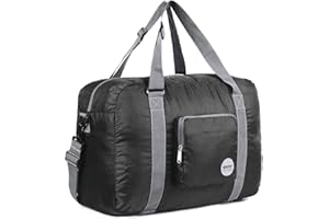 WANDF For Spirit Airlines Personal Item Bag 18x14x8 Foldable Travel Duffel Carry on Weekender Overnight for Women Men