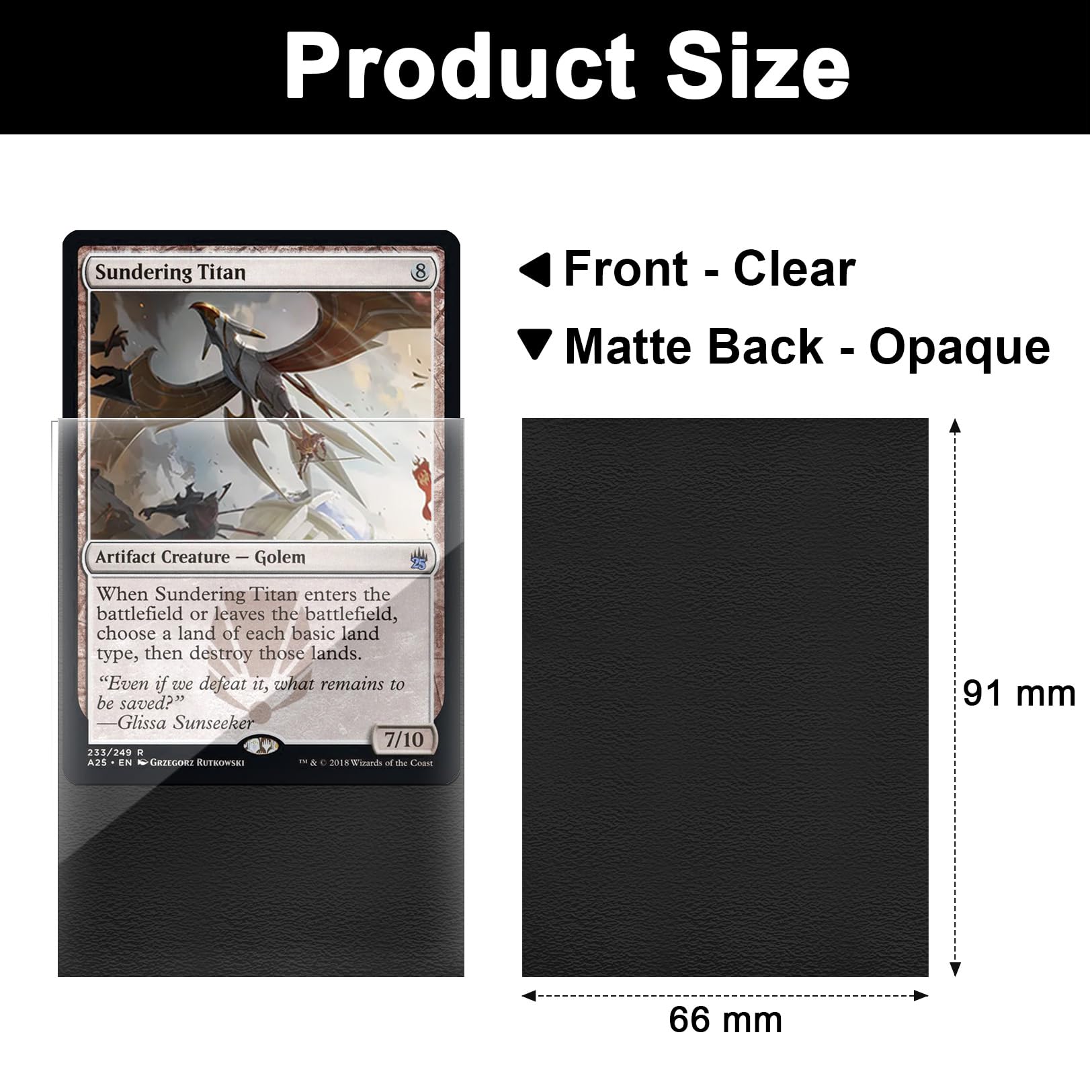 size of mtg cards in mm MayDay Games Premium Card Sleeves 50 Count, Clear 90 Micron Thickness, Medium (63.5 x 88 mm), Compatible with Magic: The Gathering & More SKU: MDG-7077 : Toys & Games Playing Card Dimensions: The Complete