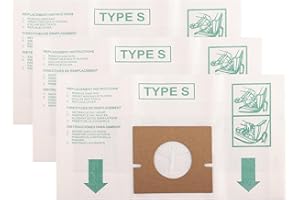 4010064 Vacuum Cleaner Bags for hoover type s, Compatible with hoover futura and spectrum canister cleaners - 3 Pack