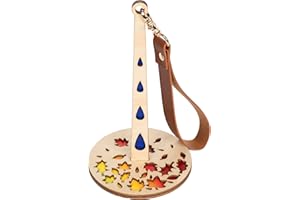 FRAGAMORY Yarn Holder, Yarn Spinner, Yarn Holder for Crocheting, Crochet Yarn Holder, Yarn Ball Holder, Yarn Spinner for Crocheting, Portable Wrist Yarn Holder, Portable Yarn Holder (leaves, 01)