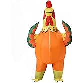 wylksylk Chicken Costume Inflatable Chicken Costume Adult for Halloween Party