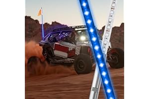 3ft LED Light Whip, AAIWA LED Whip Lights for ATV UTV LED Whip Light, Blue Light Antenna Whips for RZR Polaris Off-Road Sand 