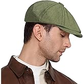Mens Newsboy Cap Flat Gatsby Hat Ivy Cabbie Hat 100% Cotton Golf Cap Boyfriend Gifts