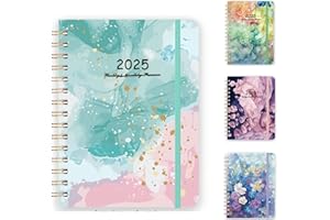 FRAGRANTGARDEN 2025 Planner, Academic Monthly And Weekly Calender Planner, Jan. 2025 – Dec. 2025, A5 (6.3" X 8.5") Planner With Sturdy Cover, Twin-Wire Binding, Planner With Monthly Tabs For Teacher & Student (D)