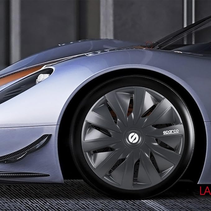 Amazon.com: Sparco SPC1391BKSV Wheel Covers Lazio 13-inch Black/Silver: Automotive