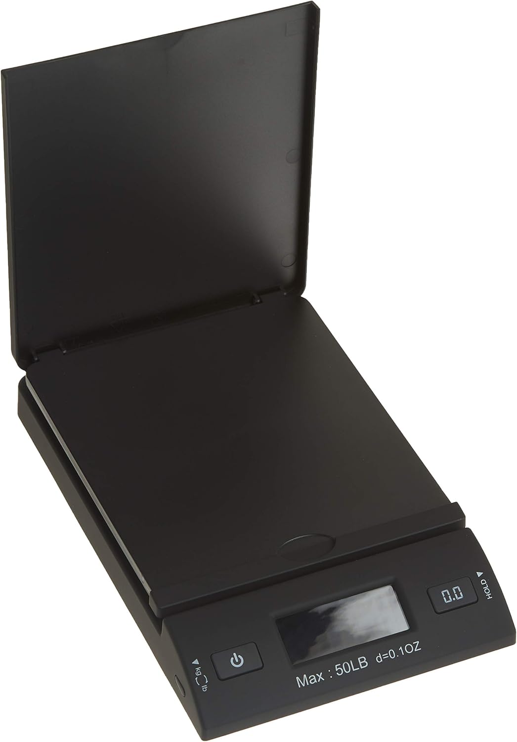 Accuteck 50 lb All-in-One Black Digital Shipping Postal Scale with Adapter (W-8250-50B) : Office Products