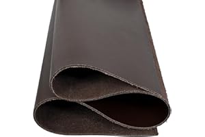 Genique Tooling Leather Sheets for Crafts 2mm Thick Full Grain Leather Pieces for Crafting, Tooling, Sewing, Carving, DIY Projects, Jewelry Making (Brown, 12" x 24)