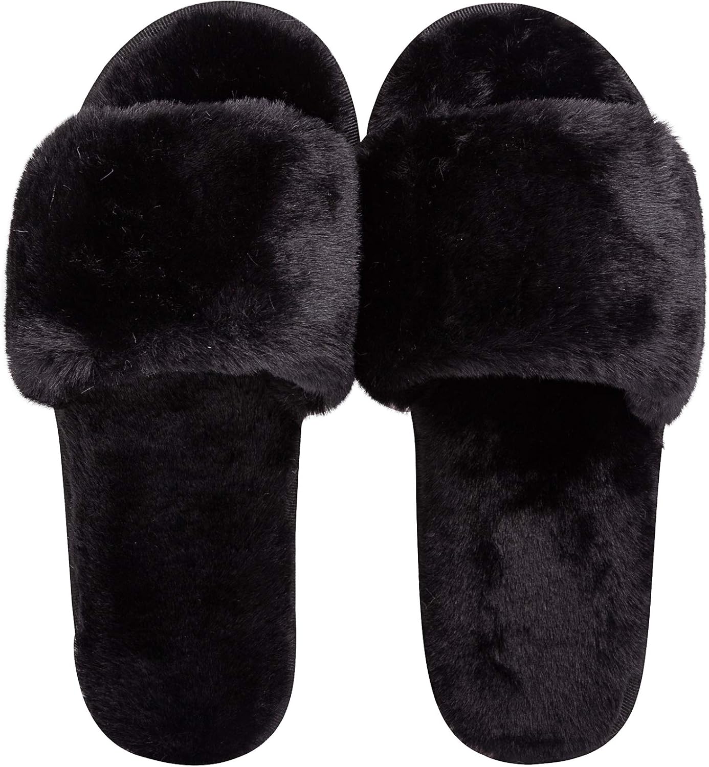 fuzzy flip flop slippers