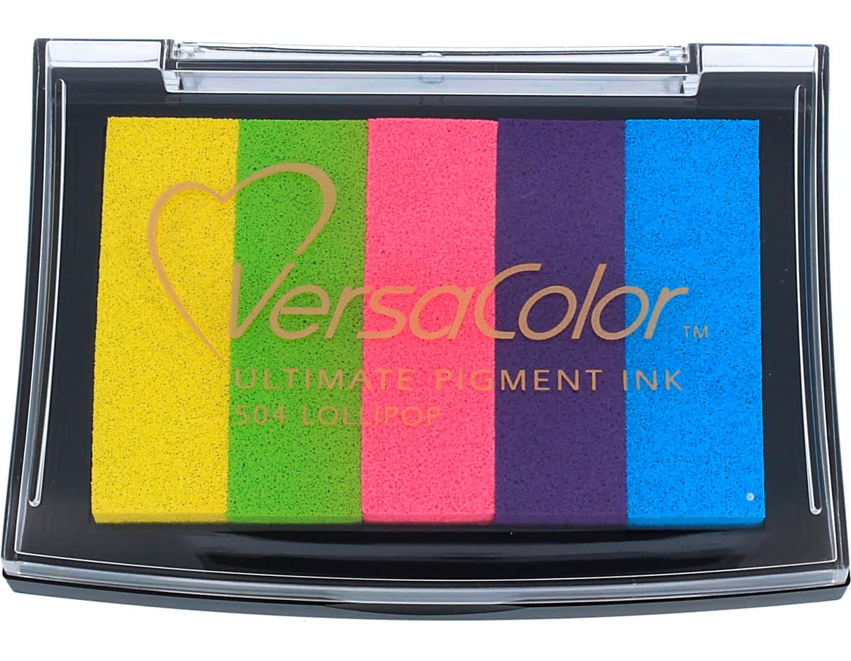 Tsukineko Versacolor 5 Colour Pigment Ink Pad - Lollipop, Multiple Colours