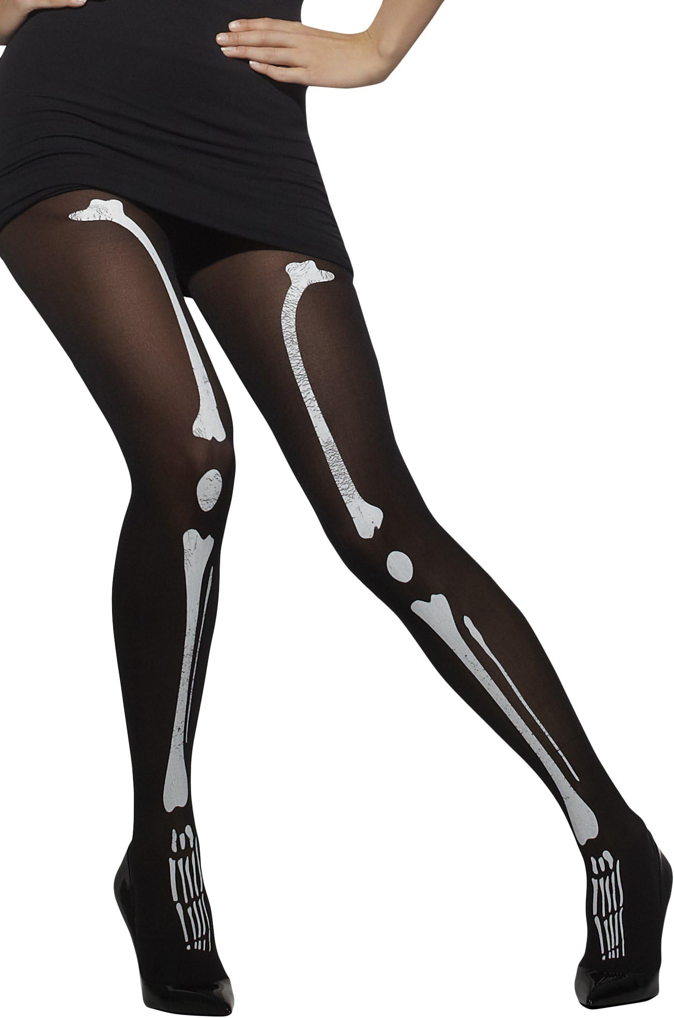 Fever Women's Opaque Tights Skeleton Print