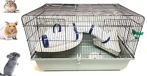 Large 2-Level Universal Small Animal Home Critter Habitat Cage for Wide Variety Exotics Animal Ferret Hamster Rat Mice Mouse Gerbil Guinea Pig Hedgehog Chinchillas