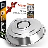 Melting Dome for Blackstone Griddle Basting Cover 12" Round Stainless Steel Cheese Melting Lid Steam Cover for Black stone an