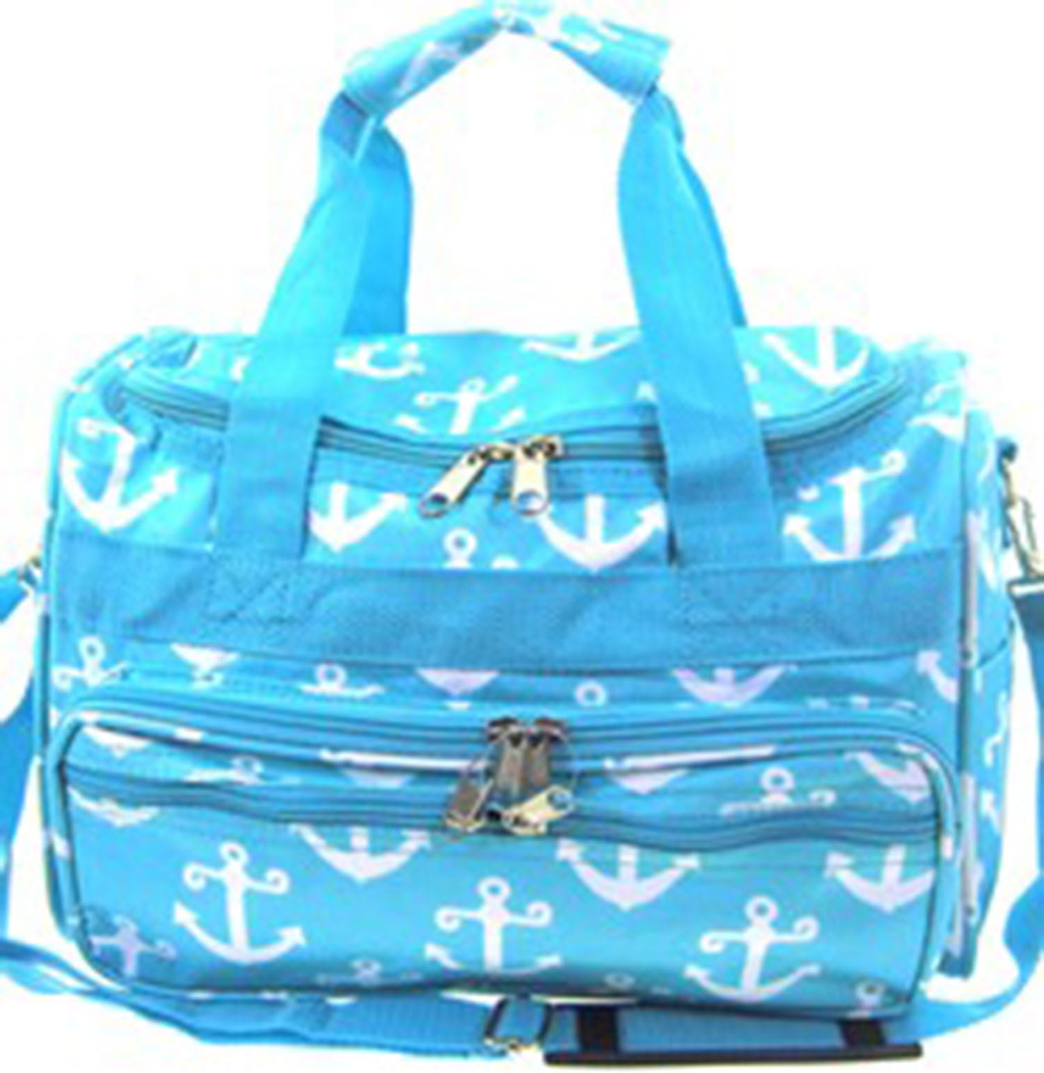 Anchor Print Nautical 13 Inch Small Duffle Bag Great for Little Girls Dance Ballet