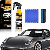 Car Coating Spray Kit, Nano Hydrophobic Ceramic Coating, Easy-to-Spray Auto Paint Protection, Includes Microfiber Cloth for Vehicle Shine & Protection300ml(1sponge+1towel)