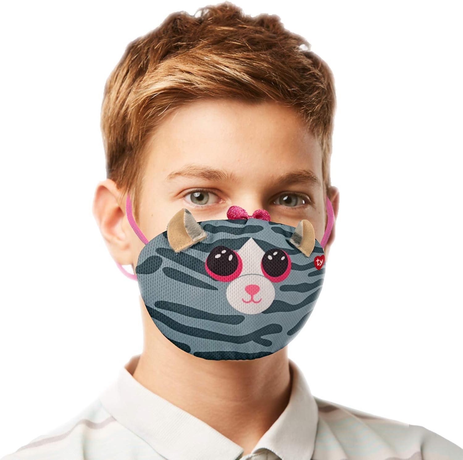 Ty UK Kiki Cat Beanie Boo Face Mask, Multicoloured - Image 4
