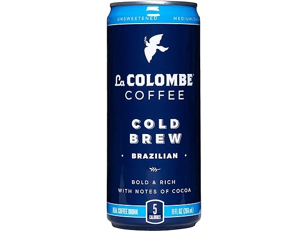LA COLOMBE BRAZILIAN COLD BREW – 9 FL. OZ. 12 PACK – 100% ARABICA, SINGLE-ORIGIN, COLD PRESSED ESPRESSO COFFEE, 15 CALORIES, DOUBLE-FILTERED, BOLD & RICH COFFEE, 120MG NATURAL CAFFEINE
