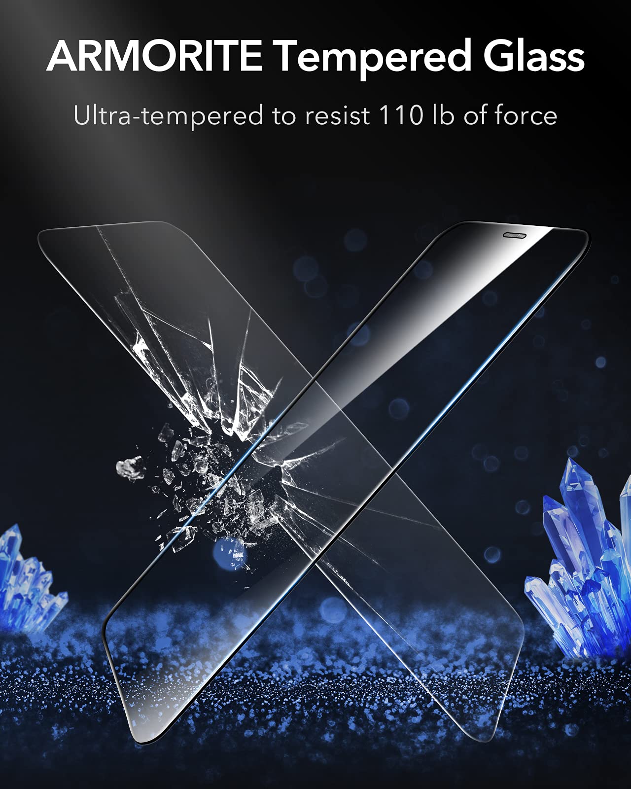 ESR Armorite 2er Pack Display Panzerglas kompatibel mit iPhone 12 Pro Max, robuster Hartglas Displayschutz mit Lautsprecherabdeckung 8