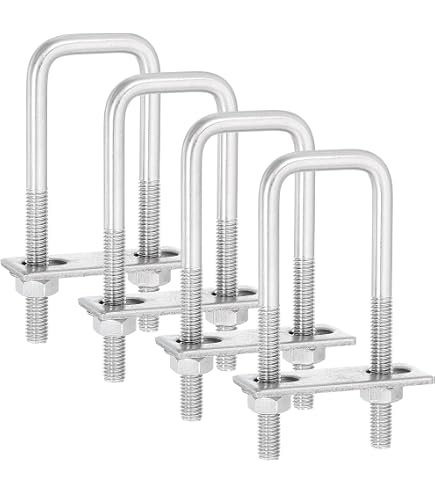 Galvanized U-Bolt Square Axle Kit For Boat Trailers – 2-Axle Set, 1/2 X 2 1/8 X 4 7/8 (Waterland 27G)