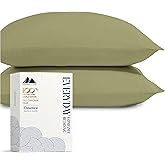 Mayfair Linen 100% Organic Cotton Queen Size Pillow Cases Set of 2 - Ultra Soft Hotel Quality Queen Pillow Covers, Authentic GOTS Certified, Crisp, Cooling Percale Cotton Pillowcases - Sage Green
