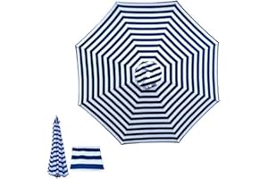 Generic Patio Umbrella Replacement Canopy, Waterproof & UV Resistant Fabric, 6/8 Rib Replacement Top for Garden, Beach, Terra