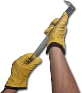 LLB Premium Fleece Lined Yellow Leather Winter Thermal Gloves Large 9 view 8