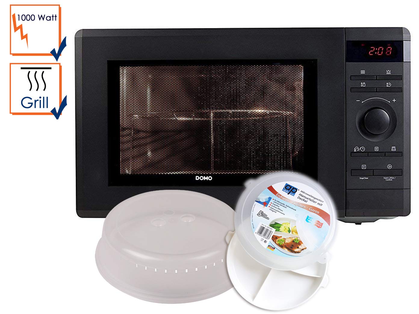 Microondas con grill 1000 W, Grill 1100 W, 36 L (Incluye 5 Piezas ...