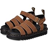 Dr. Martens Women's Blaire Platform Sandal, Desert Brown Tumbled Nubuck, 9 UK, 11 Women US/10 Men US