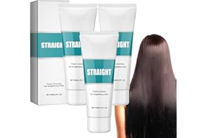 Silk & Keratin Hair Straightening Cream - Silk & Gloss Protein Hair Straightening Cream for Curly Hair, Straightening Treatme