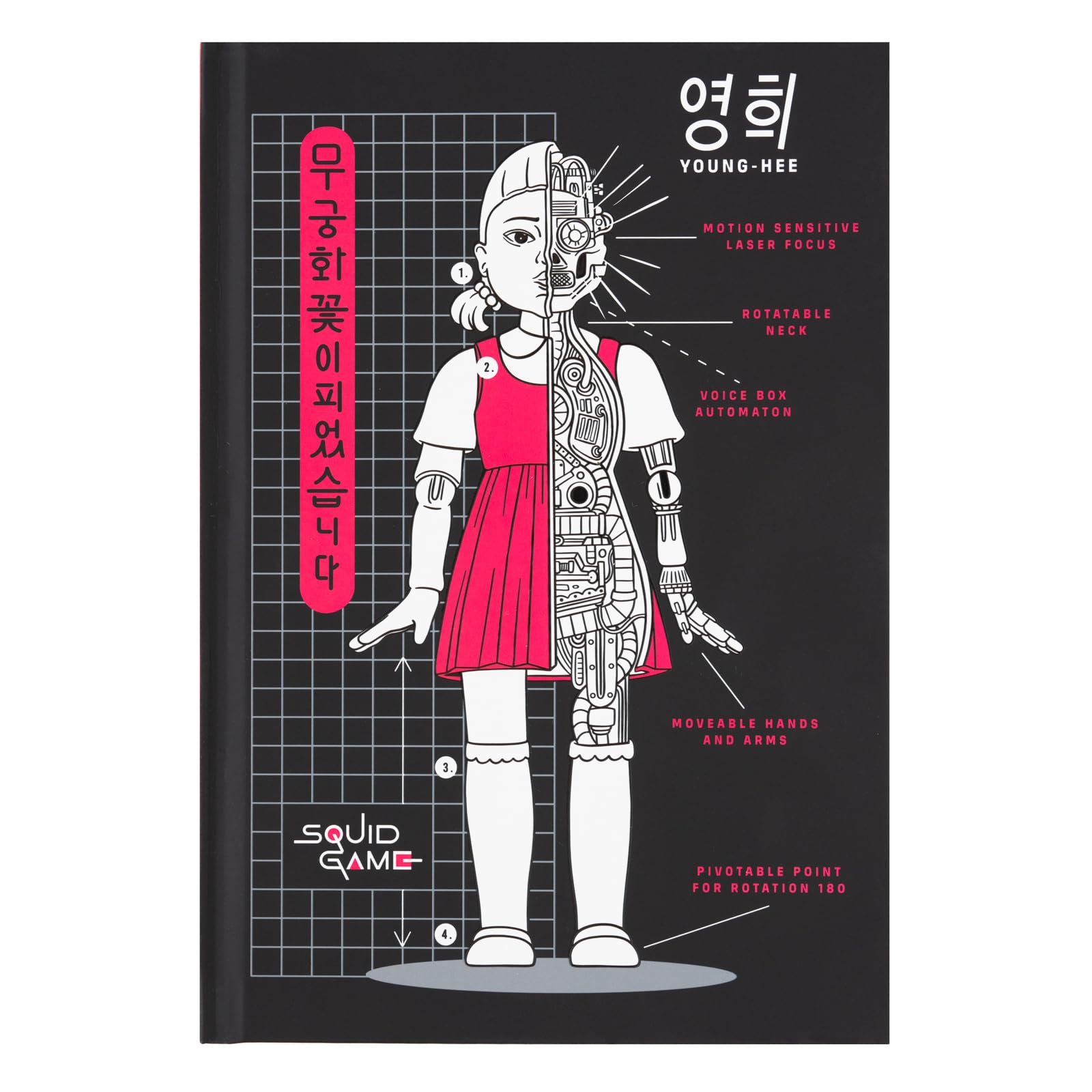 Grupo Erik A5 Notebook Hardback - Squid Game Merch | Squared Paper Note Book, Squared Notebook A5 Sketchbook | Netflix Squid Game Gifts, Stationery Gifts Under 15 Pounds