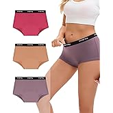 INNERSY Women's Period Boxers Underwear Leak Proof Menstrual Boy Shorts Panties 3-Pack
